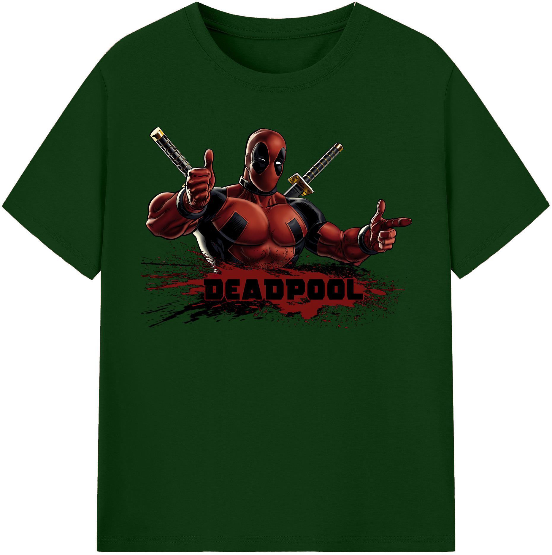 （画像用） Deadpool デッドプール 綿100％半袖Tシャツ（フロントプリント）